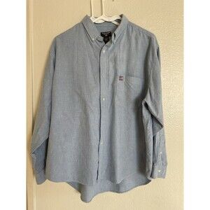 VTG Polo Jeans Co Ralph Lauren Jeans Oxford Shirt Long Sleeve Blue Cotton Mens L